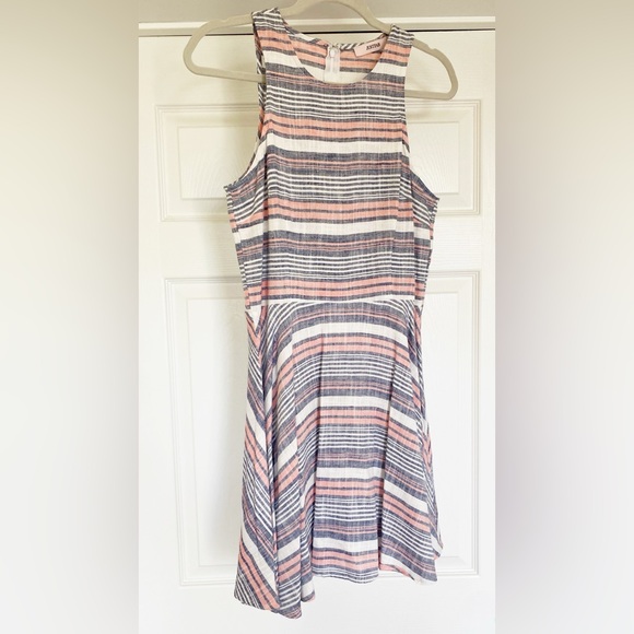 JustFab Dresses & Skirts - NWT JustFab Striped Sleeveless Linen Fit & Flare Dress in Size Medium